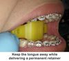 orthodontic Tongue block or dental tongue shield for permanent retainer